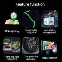 JIUYIN 2K 5 inch Recorder Motorcycle Multimedia GPS Navigation Wireless CarPlay Android Auto IP67 Waterproof Screen Bluetooth - Image 3