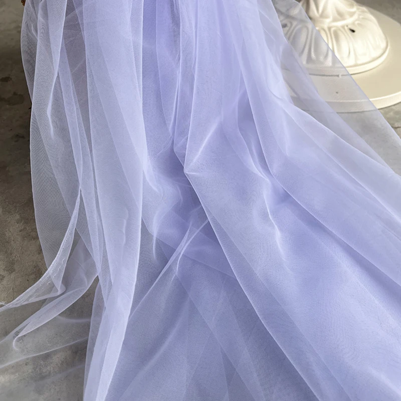 Lilac and Yellow Soft Tulle Fabric for Creative DIY Projects and Elegant Decor
