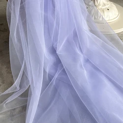 Lilac and Yellow Soft Tulle Fabric for Creative DIY Projects and Elegant Decor (Lavender)