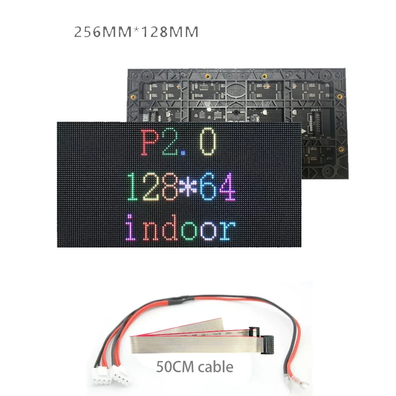 P2 LED 디스플레이 RGB 256x128 풀 컬러 디스플레이 SMD1515 라이트 128x64 픽셀 1/32 스캔 디스플레이 비디오 월 LED 실내 모듈