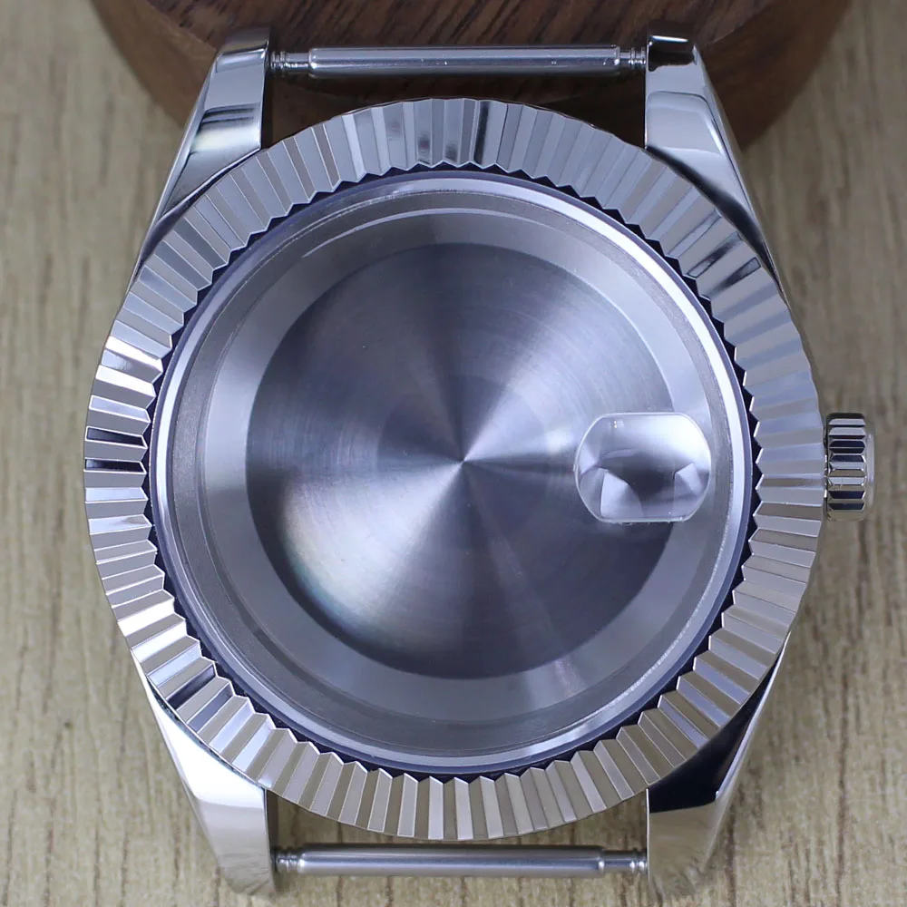 Fashion Round Edge Watch Case with Sapphire Glass - Waterproof, 36mm/39mm, 28.5mm Dial Compatibility