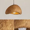 Wabi-Sabi Led Pendant Lights Japanese Bread Resin Hanging Lamp Dining Room Home Decor Coffee Loft Creative Luminaire Suspendu 4