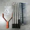 Thatch Rake for Lawn Care Detachable Dethatching Rake Garden Leaf Rake Soil Cultivator Lawn Aerator Tool with Adjustable Handle 6