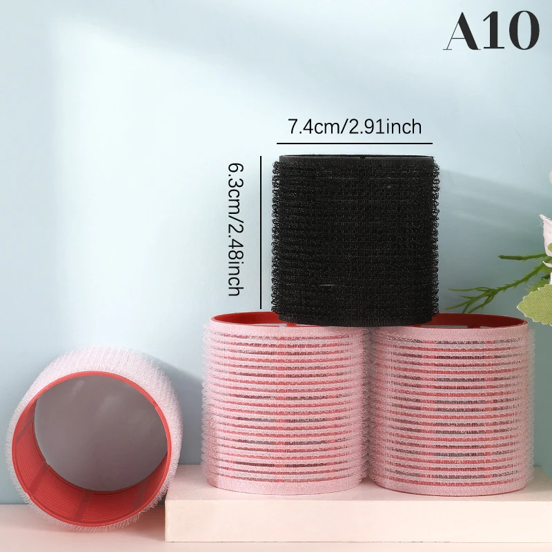 Ultimate Heatless Hair Roller Set - 6 Piece Self-Adhesive Curling Styling Tool for Effortless Volume and Waves