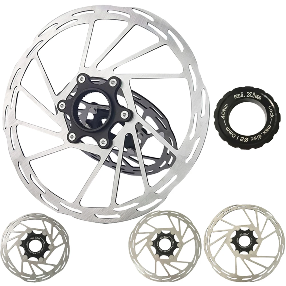 Mountain Road Bike Rotor Hollow Pads Brake Discs Center Lock Mtb