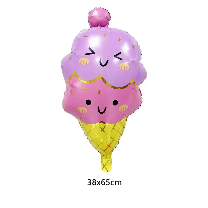 Colorful Candy Ice Cream Foil Balloons for Baby Shower or Birthday Party Decorations