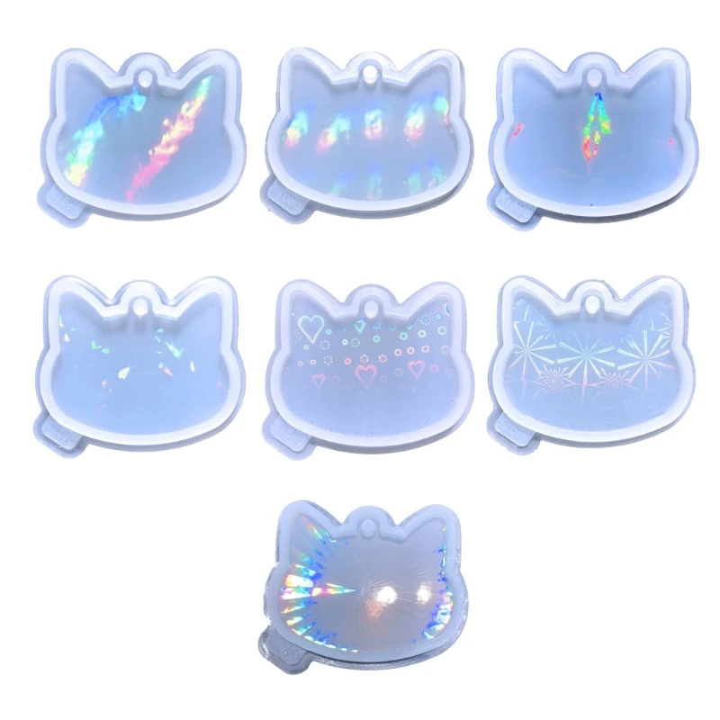 

Keychain Silicone Mold Pendant Mold Cats-Epoxy Resin Casting Mold for DIY Crafts Jewelry Making