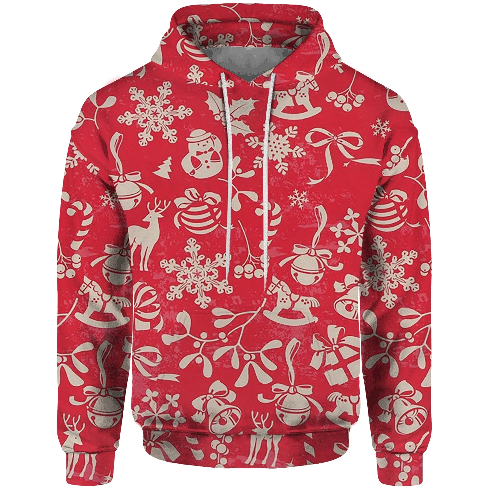thumbnail image 1 of Sudadera con capucha para hombre con impresión 3D, sudadera navideña para hombre, moda para hombre, copo de nieve, piña fresca, regalo de Papá Noel, ropa duradera Y2k, 1 of 4