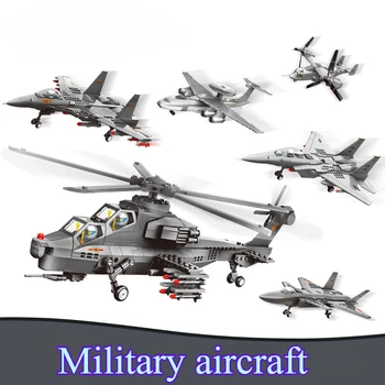2025 Modern Military SR-71 Blackbird Spy Plane F-15 Fighter Aircraft Soldier Building Blocks Sets Airplane Model Brick Boys Toy 1