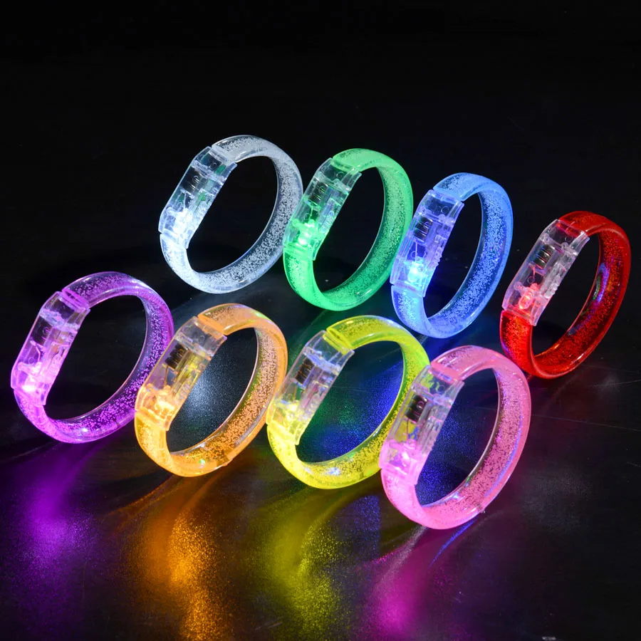 10/20/30/50 Pcs Led Glow Bracelets Wristbands Glow In The Dark