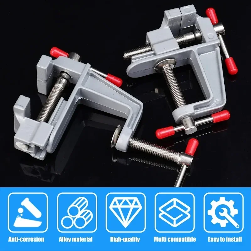 Mini Aluminium Alloy Table Vise Multi-functional Bench Clamp Screw Vise For DIY Hand Craft Mold Fixed Repair Tool Workbench Vise 5