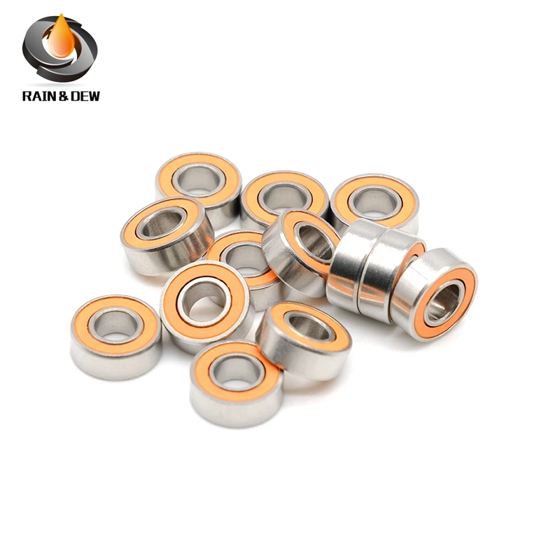 Hybrid Ceramic Bearing 1Pcs SMR105 2RS CB ABEC-7 LD Stainless Steel Hybrid Ceramic Bearing 5x10x4 mm Without Grease Fast Turning