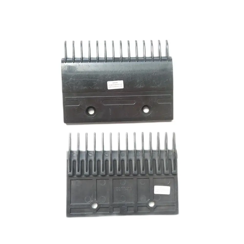 YS017B313 Escalator Combplate Black Plastic Comb Plate 14 Teeth Escalator Parts