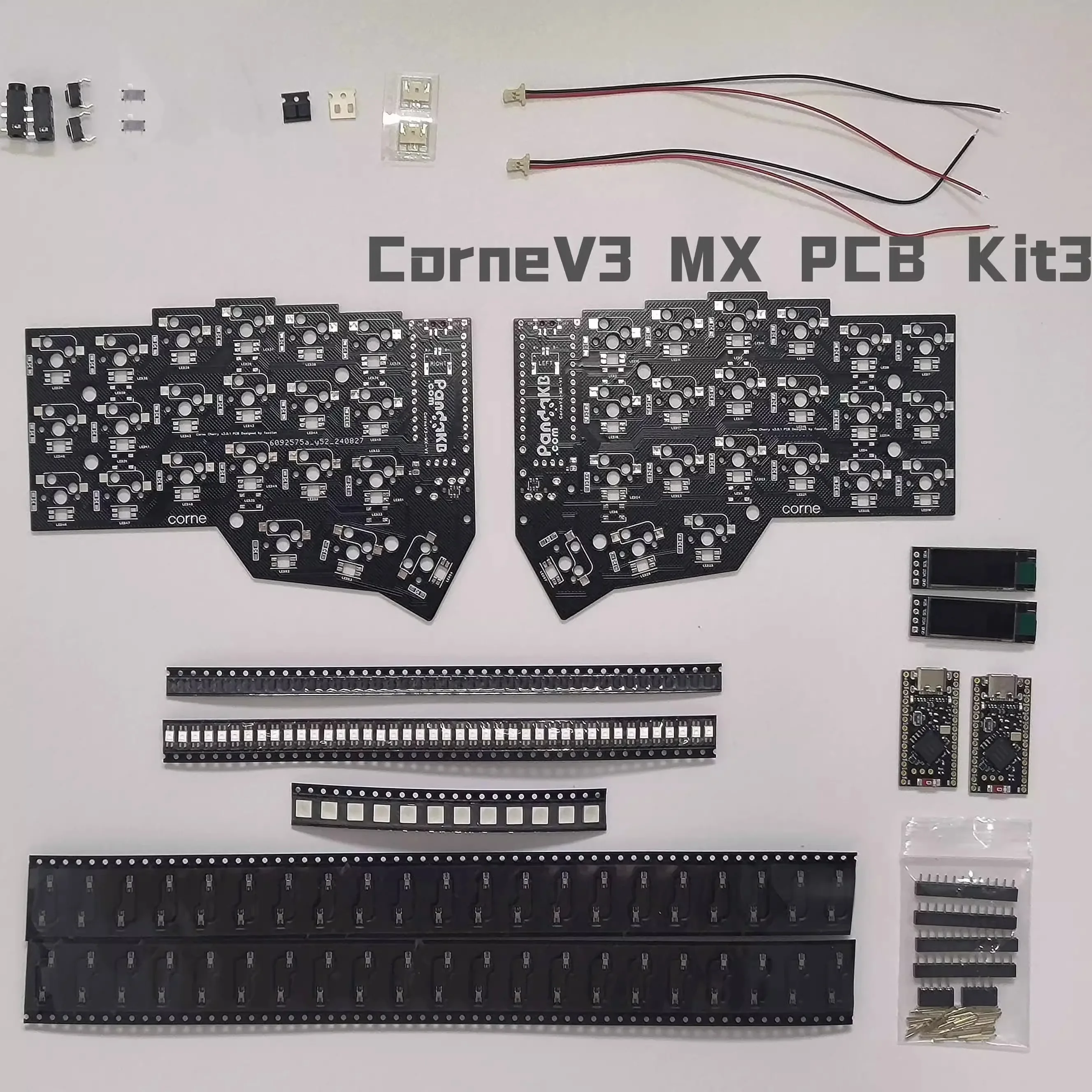Corne V3 MX Split Keyboard PCB Kit Customized ESD Wired or