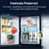 3.2Cu.Ft Mini Fridge with Freezer, 2 Door Compact Refrigerator, Small Fridge with 7 Level Thermostat LED Light, Small Refrigerat 5