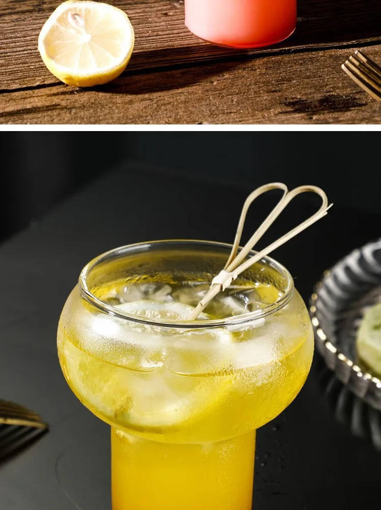 Creative Coffee Mug Gourd Shape Cocktail Glass Cup Yogurt Dessert Glass Mug Drinkware For Gift