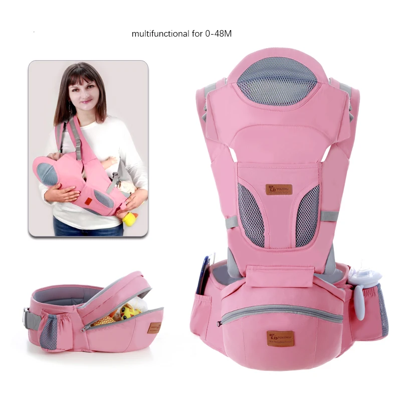 

AINOMI Baby Carrier Front Facing Holder, Hip Seat for Walk, Men Carrier Face in Out Ward,Newborn Toddler Chest Carrier