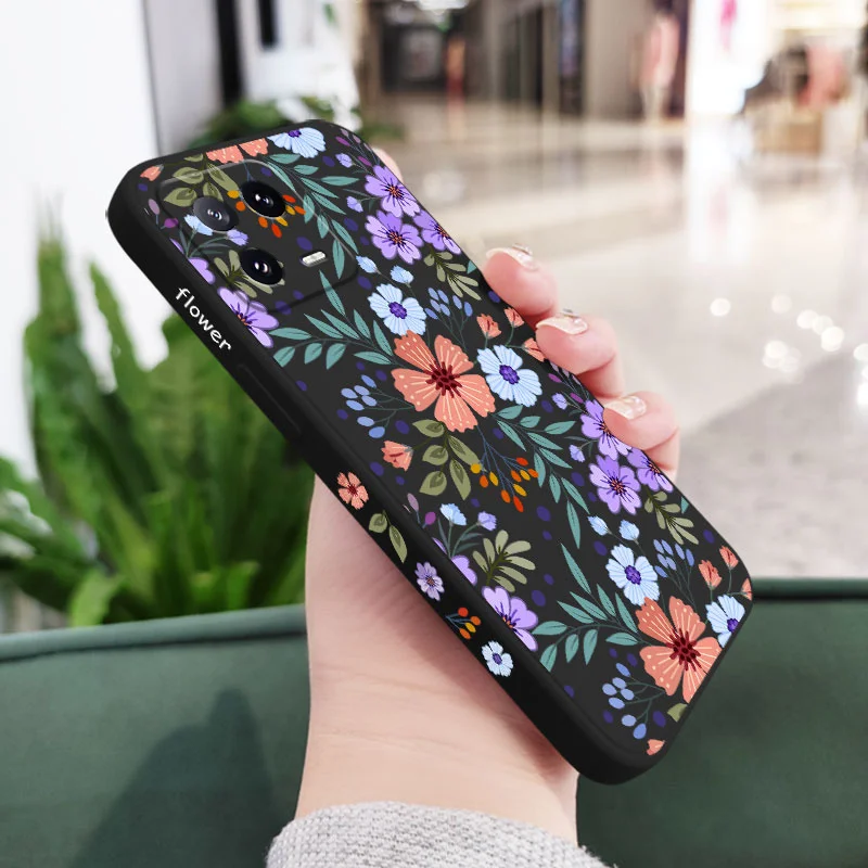 Miss Flower Liquid Silicone Phone Case - Elegant and Durable Protection