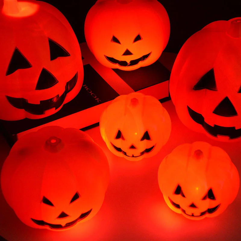 3 Sizes Pumpkin LED Night Light Trick Or Treat Kids Gift Halloween Party Decoration Festival Lantern Lighting