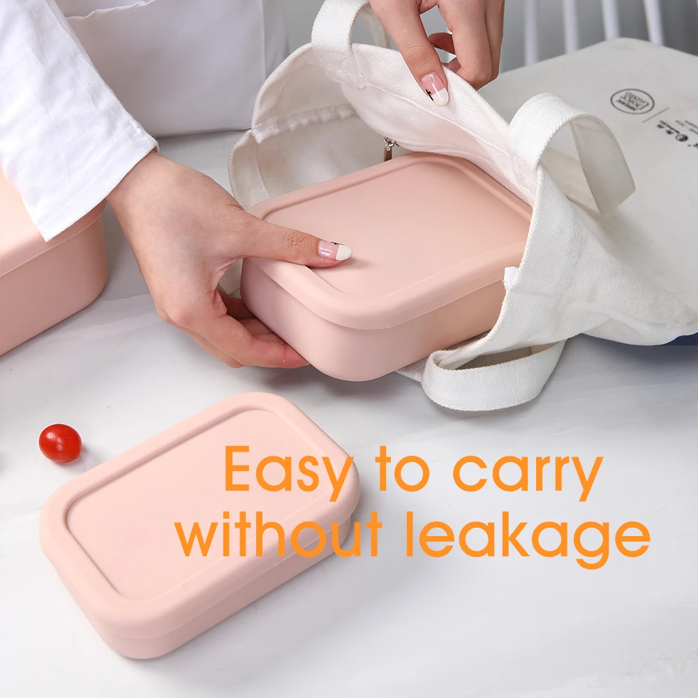 Melii Récipient à Sandwich Réutilisable 100 % Silicone, Idéal Pour Le Déjeuner, Les Collations Et Plus Encore. Couvercle Facile à Ouvrir Et à Fermer