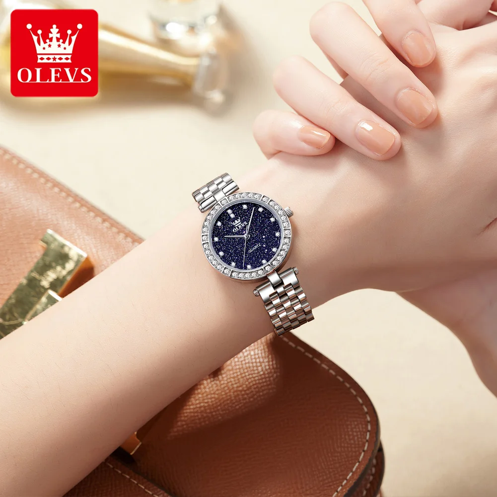 OLEVS 3641 Watch Woman Top Brand Fashion Business Waterproof Quartz Watch For Women Luxury Original Diamond Scale Wristwatch