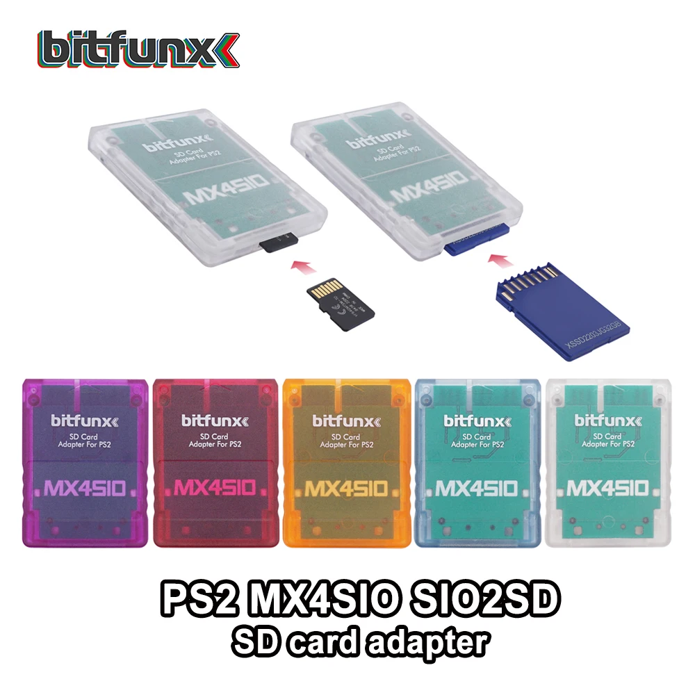 Адаптер для SD-карты Bitfunx DIY MX4SIO SIO2SD PS2 игровых консолей + V1.966 64 Мб FMCB OPL1.2.0