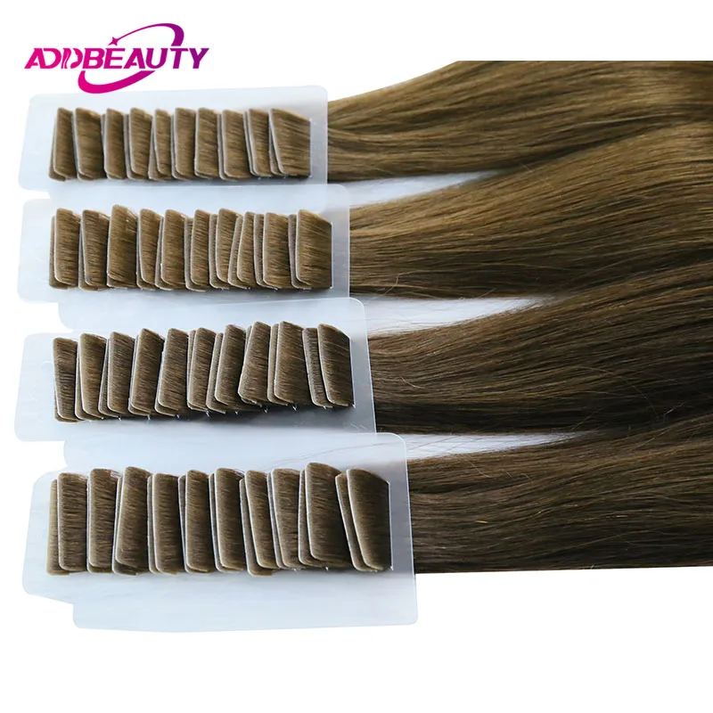 Virgin Injection Tape in Human Hair 40pcs 2.5g/pc Straight Seamless Skin Weft Human Hair Extensions Injected Tapes in Extensions