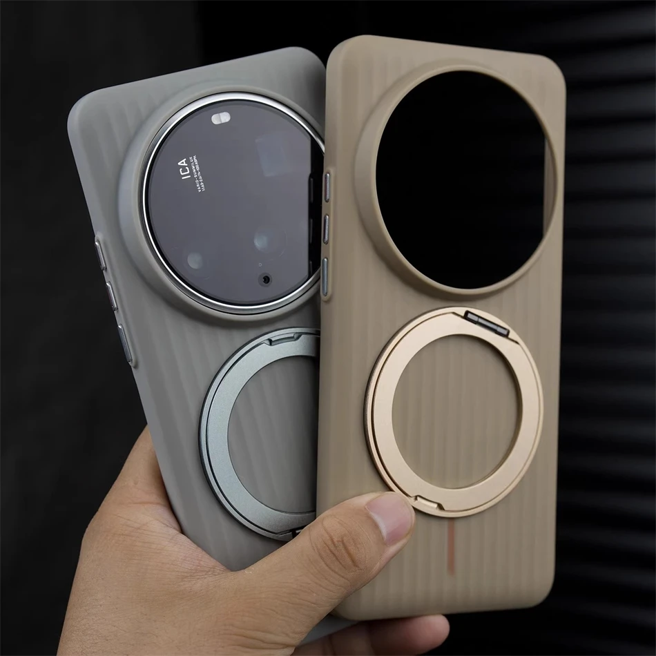 360 Rotating Alloy Holder for Magsafe Magnetic Wireless Charging with Ultra Slim Matte PC Cover