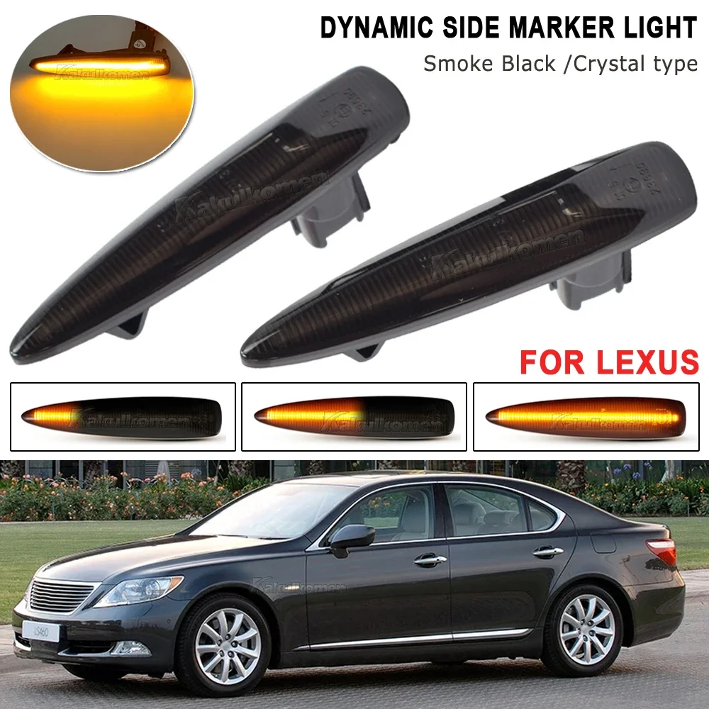 2pcs For Lexus Led Dynamic Side Marker Turn Signal Light