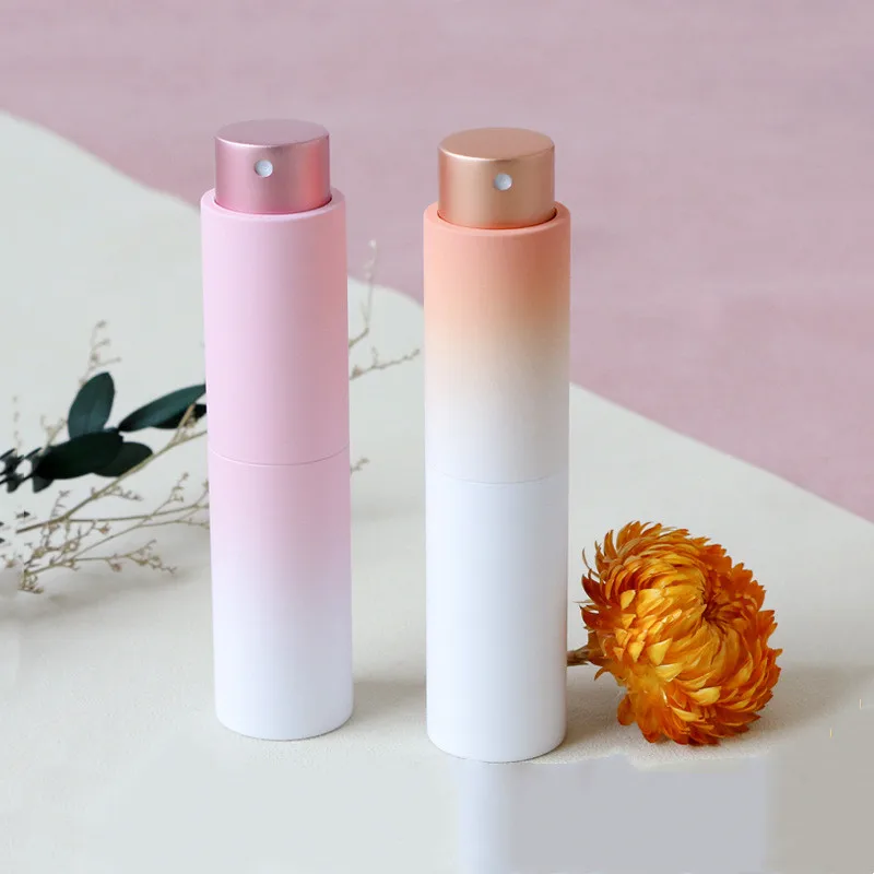 

10ML Perfume Atomizer Bottle Travel Empty Perfume Sprayer Gradient Portable Rotating Spray Bottle Mini Refillable Bottle