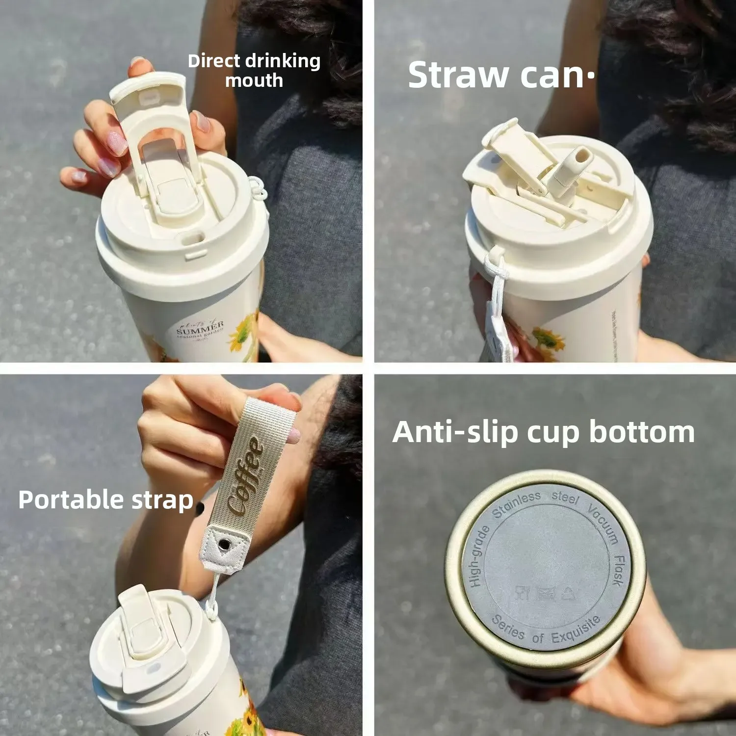 كوب قهوة معزول قش سعة كبيرة