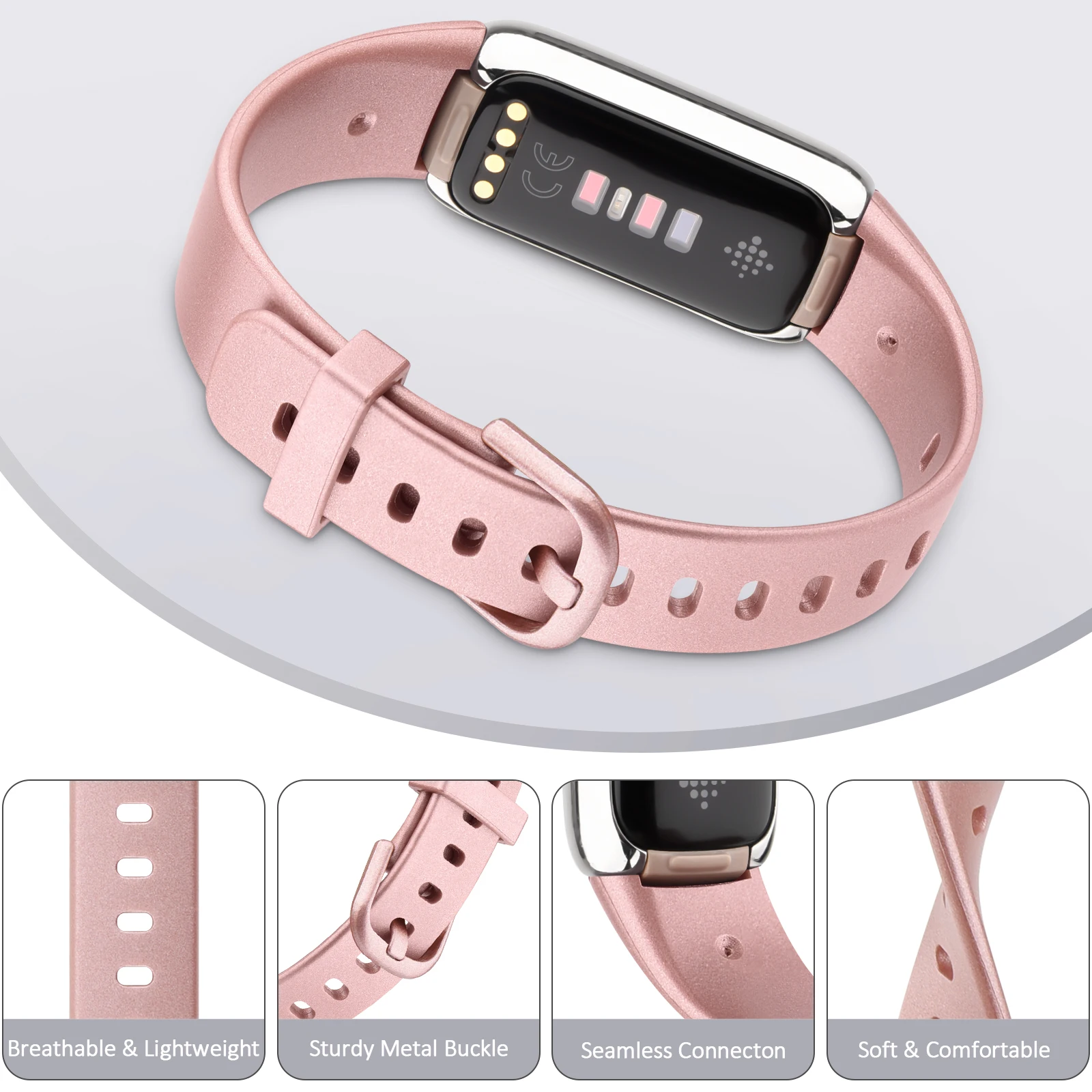 Elegant Soft Wristband Replacement for Fitbit Luxe - Premium Watch Strap Accessory