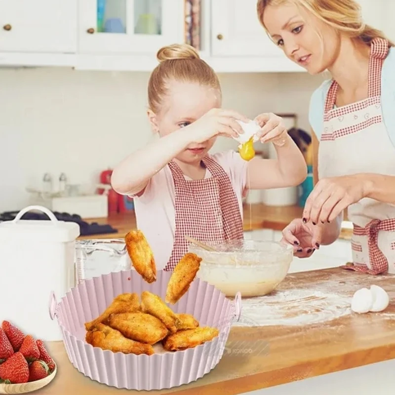 2 Tapis De Cuisson Ronds En Silicone Antiadhésif - 40 Cm