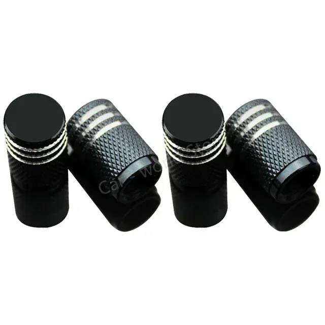 Premium Aluminum Alloy Tire Valve Caps - Set of 4
