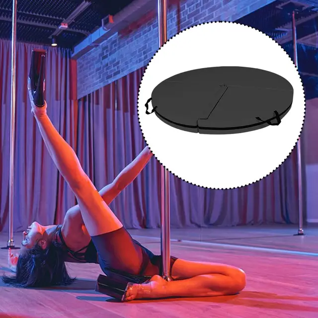 Folding Pole Dance Mat Floor Protection Round Dancing Floor Cushion Equipment Workout Mat for Pilates Outdoor Studio Fitness 4