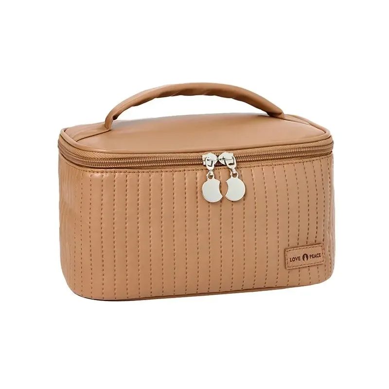 Make-up-Tasche Große Kapazität – Wasserdichtes PU-Leder, 17x9x29 Cm, Mit 7 Fächern, Ideal Für Reisen & Alltag