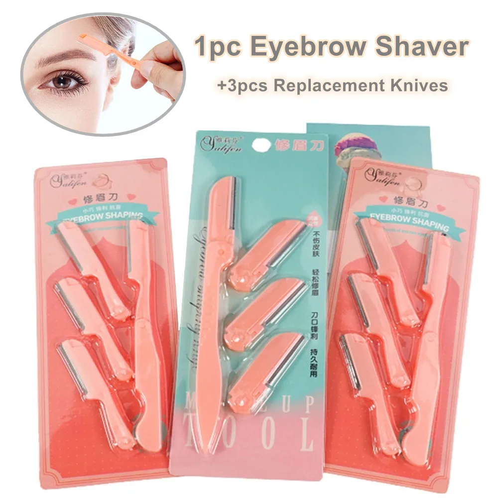 4pcs/set Eyebrow Trimmer Eye Brow Razor Face Body Hair Removal Shaver
