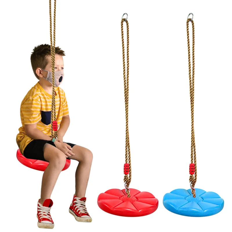 

Safe Indoor Outdoor Plastic Disc Kids Swing Seat Fitness Swingset Outdoor Toys For Children Disc Swing Activity Toys