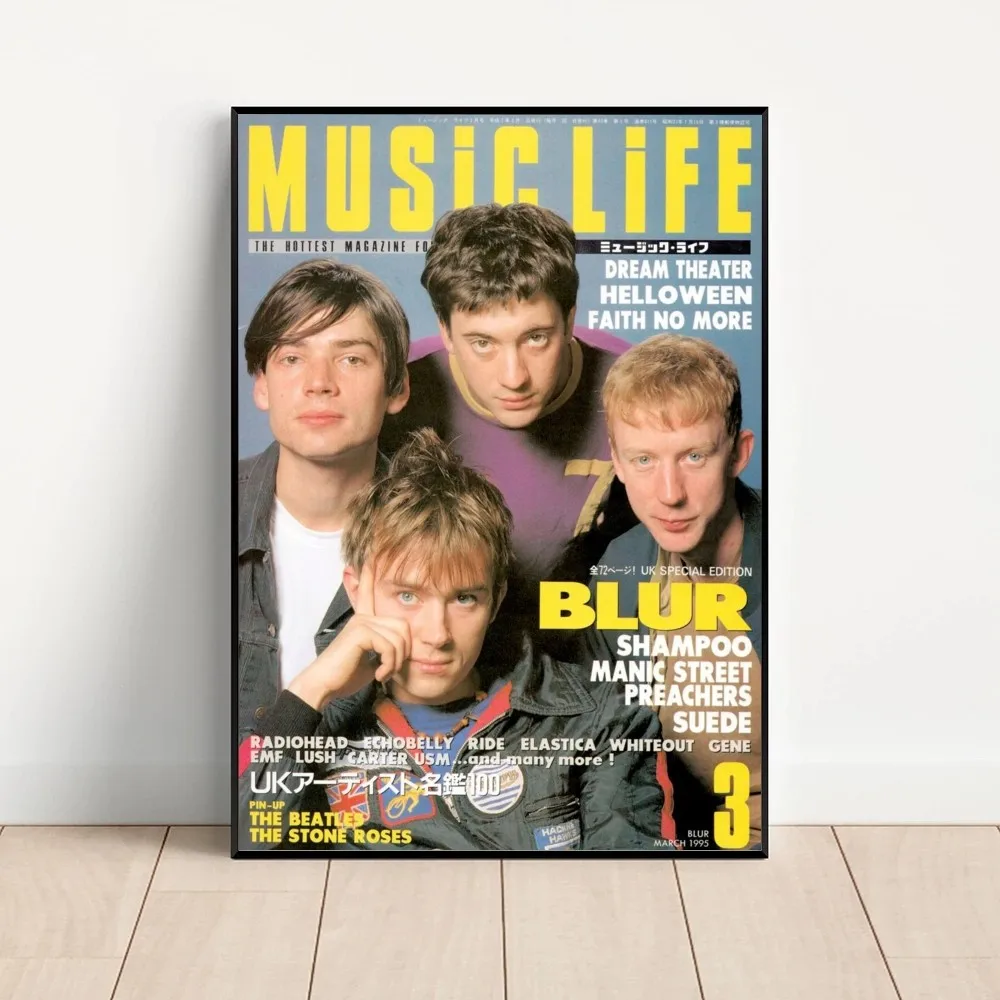 Band Musik Rapper Blur Poster Kraft Club Bar Paper Vintage Poster Wall Art Painting Bedroom Study Stickers vintage posters poster prints