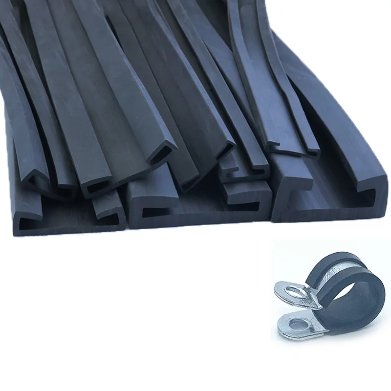 1 Meter Rubber Sealing Strip Clamp Protective Pad er Tank Strap Hoop Mechanical Edge Card Strips Waterproof And Dustproof