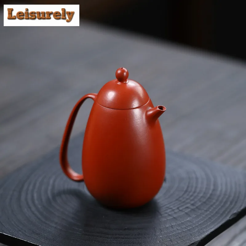 190ml Classic Yixing Purple Clay Teapots Handmade High Dragon Egg Pot Raw Ore Zhu Mud Kettle Zisha Tea Set Tea Items Decoration