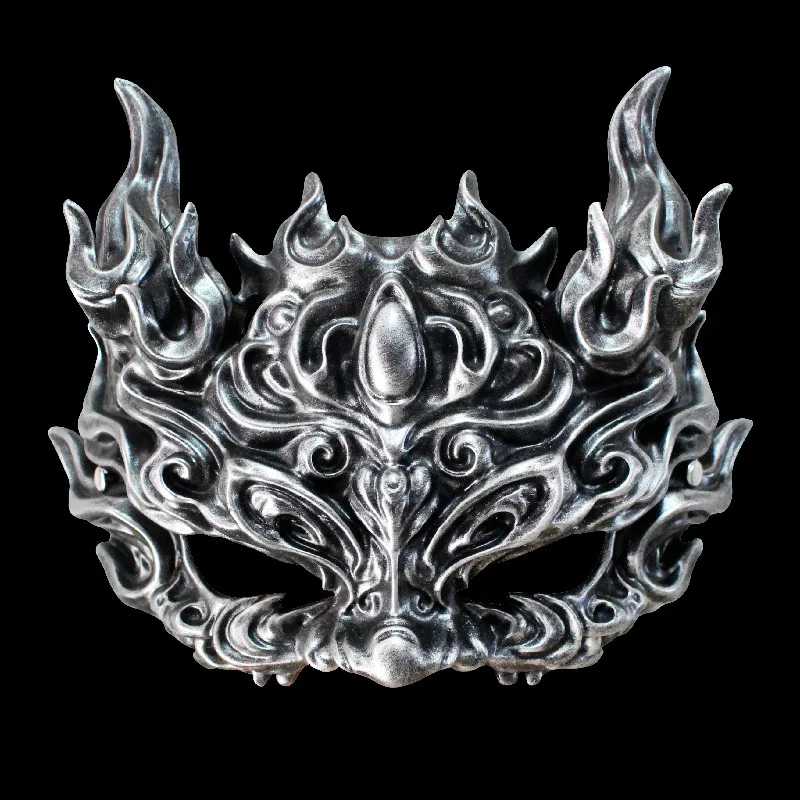 

Mask Resin National Style Costume Props Suitablefor Tattoo Shop Dress up Halloween Horror Men Women Same Style Hanfu Collocatio