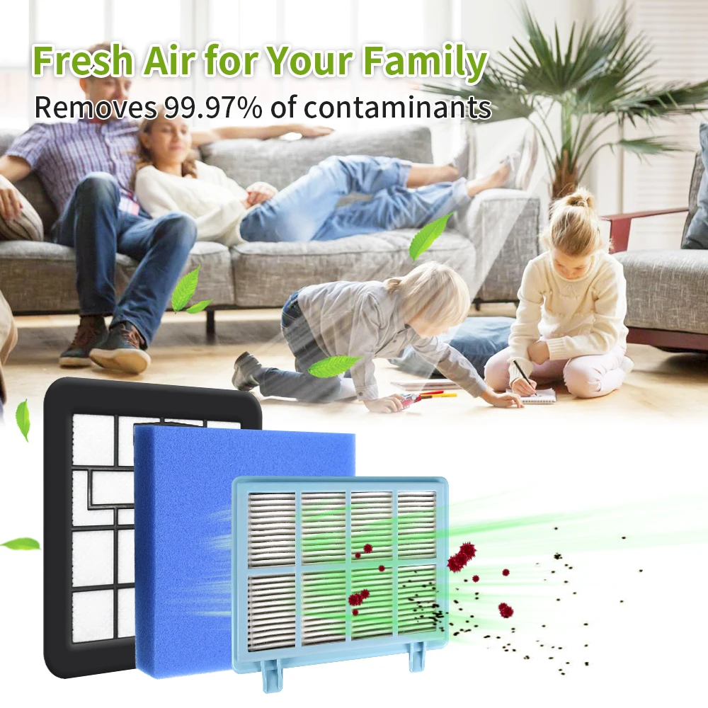 HEPA Filters For Philips Power Pro Compact FC9331/09 FC9332/09 FC8010/01 Vacuum Cleaner Parts Foam Filter