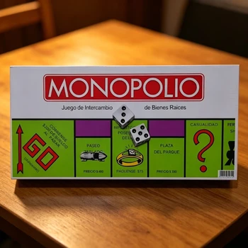 Gioco da Tavolo Classico Spagnolo per Famiglie, Età 8+, Nuovo Gioco di Commercio Immobiliare per Feste in Famiglia