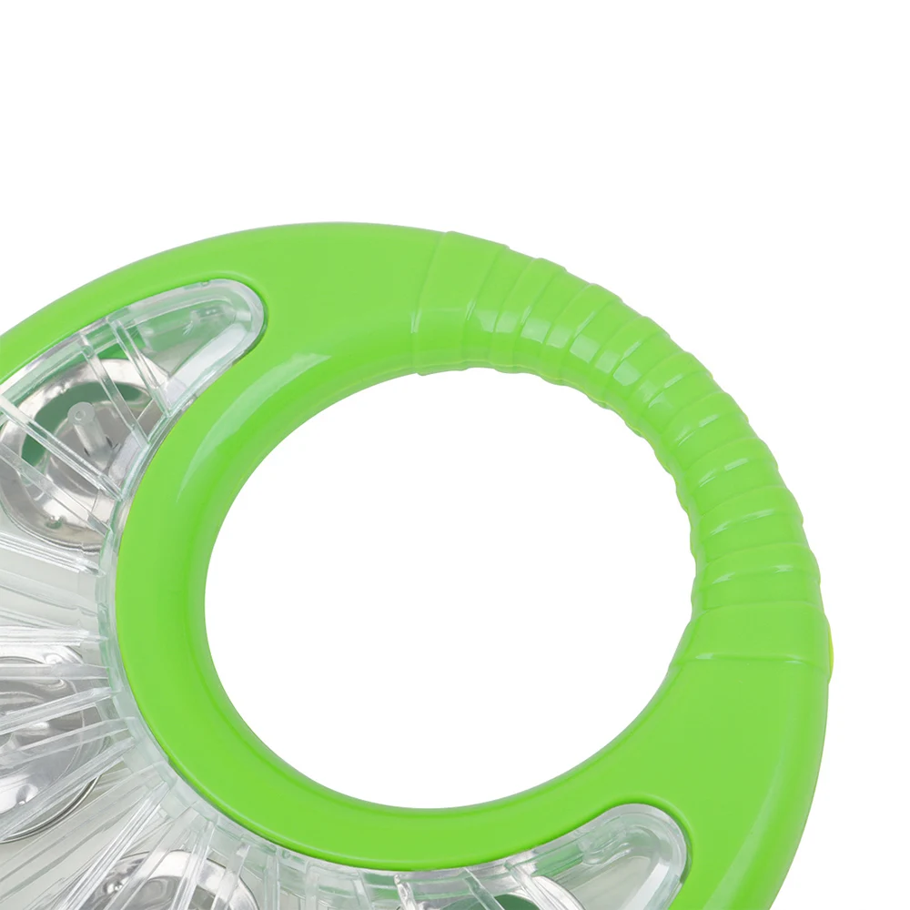Orff Musical Instruments Wreath Tambourine Percussion Instrument for KTV Party Rattle Ball Jingle Bell Hand Drum With Cymbals