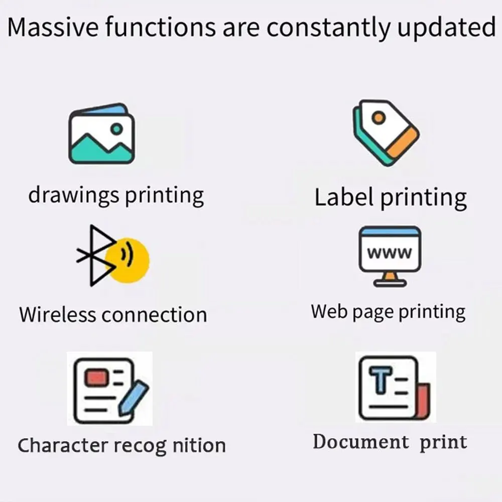 Label Printer Fun Print Portable Thermal Self-adhesive Stickers Photo Printer HD Mini Bluetooth 57*25mm Supplies 2D Label Maker For Phone label printer