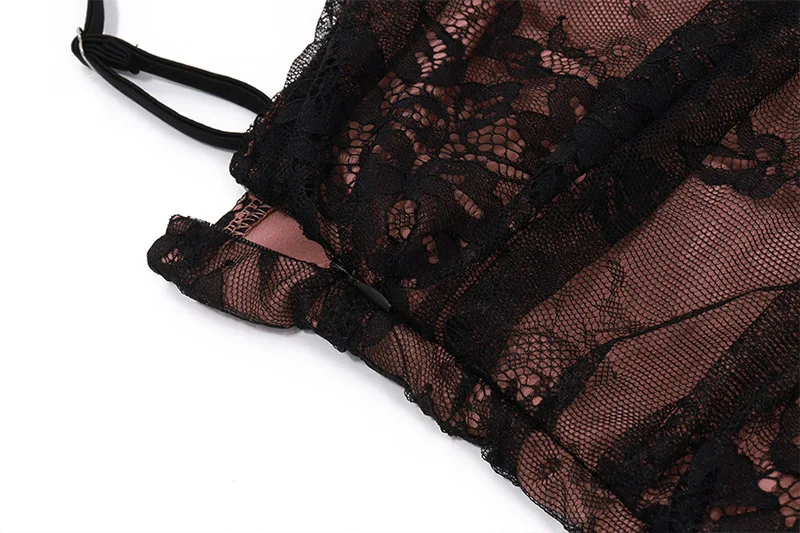 Elegante vestido de noche de fiesta para mujer, de manga larga, con encaje estampado de patchwork, sexy, para otoño e invierno, nuevo, ajustado con tirantes.