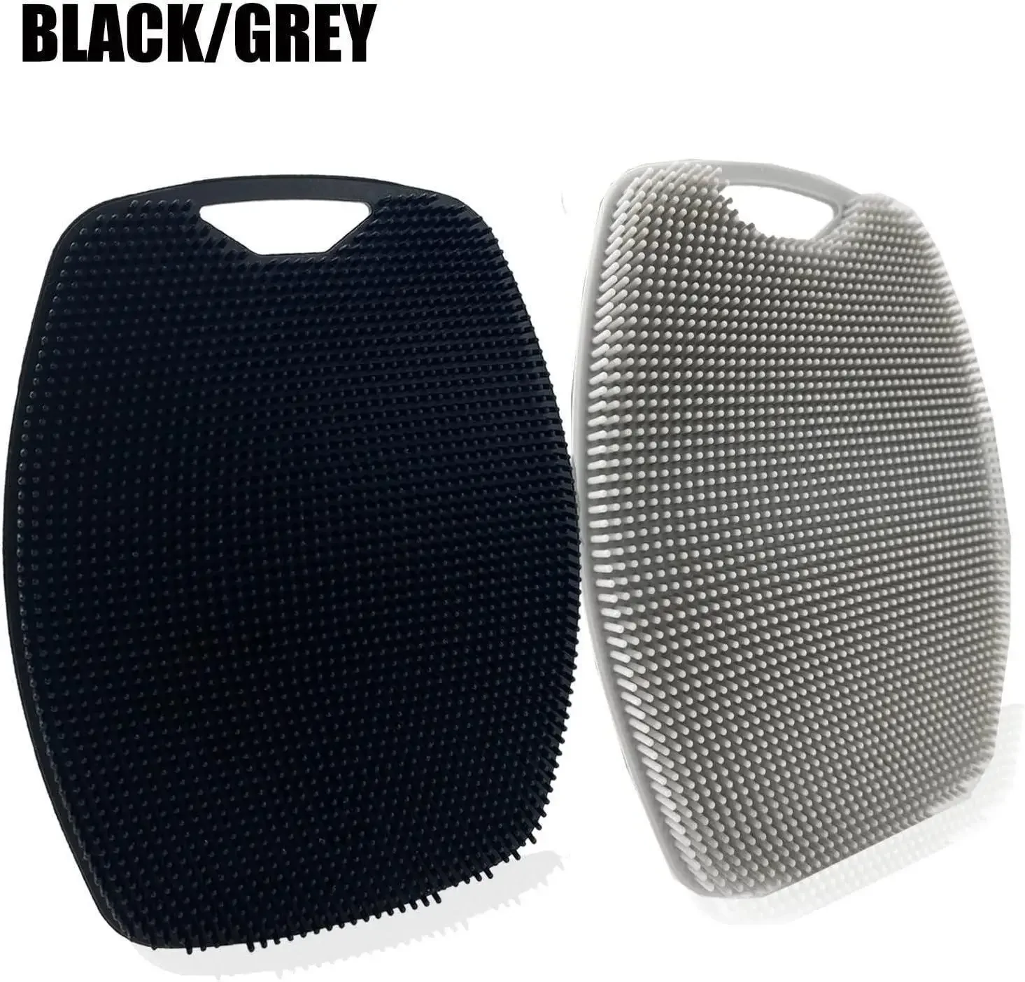 Soft Silicone Bath Brush - Unisex Oval Massage Brush with Bristles