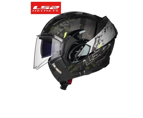 thumbnail image 1 of Casco de motocicleta LS2 FF399 Valiant Urban abatible para hombre, casco integral modular de carreras ls2 casco moto de motocicleta ECE, 1 of 5