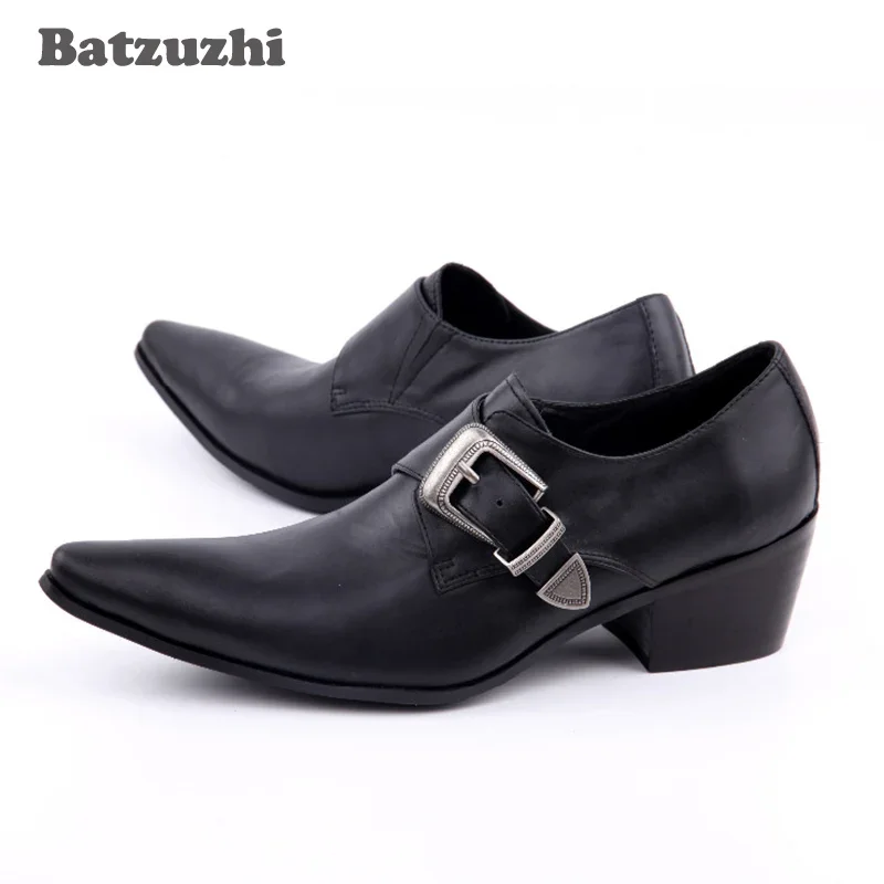 

Batzuzhi 6.5cm Leather Shoes Men Height Inceased Men Shoes Black Genuine Leather Business Formal Dress Shoes Zapatos Hombre